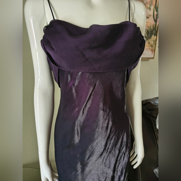 Betsy & Adam 90s dark purple maxi dress, often featured in vintage formal - Picture 12 of 13